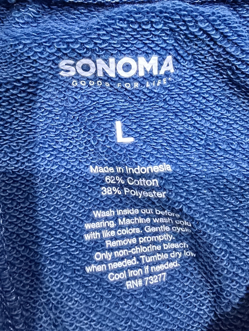 Sonoma Womens Blue Drawstring Jogger Sweatpants Pockets Size L - Picture 2 of 4